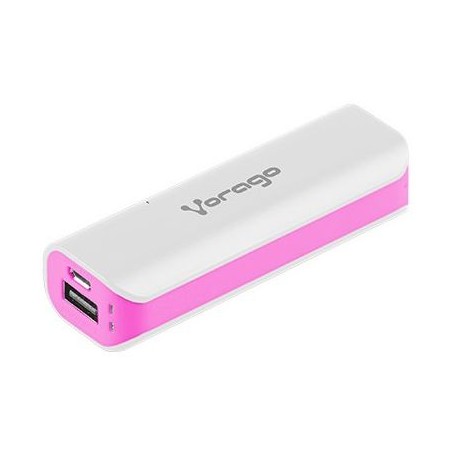 POWER BANK VORAGO AU-107 2600 mAh BLANCO/ ROSA