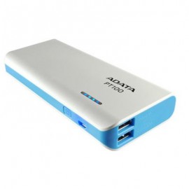 CARGADOR PORTATIL ADATA PT100 BLANCO / AZUL (APT100-10000M-5V-CWHBL)