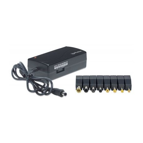 ADAPTADOR / CARGADOR UNIVERSAL MANHATTAN P/LAPTOP 70W 100854