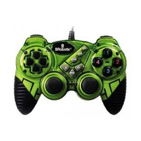 CONTROL PARA JUEGOS BROBOTIX GAMEPAD PC ALAMBRICO USB 2.0 VERDE751899V