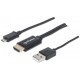 CABLE MHL MANHATTAN DE MICRO USB A HDMI CON USB-AP-ALIMENTACIÓN 151498