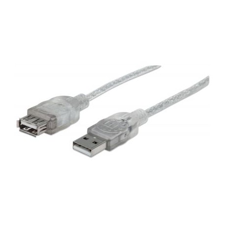 CABLE USB V2.0 MANHATTAN EXT. 4.5M PLATA 340502