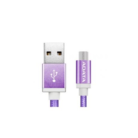 CABLE ADATA MICRO USB DE 100CM Y 2.4A MORADO (AMUCAL-100CMK-CPU)