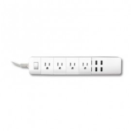 BARRA MULTICONTACTOS INTELIGENTE TECHZONE TZEXTSH01 4 CONECTORES+4 USB