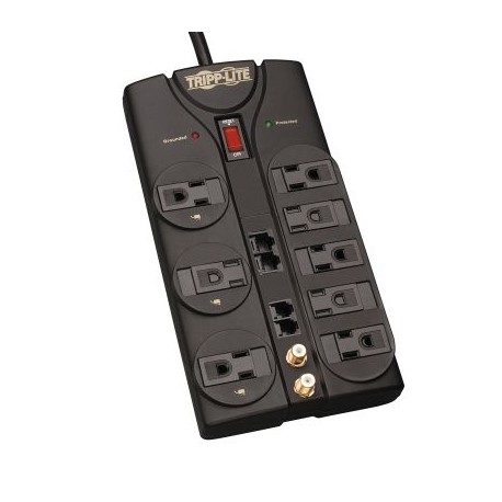 SUPRESOR DE PICOS TRIPP LITE 8TACTOS 3240J RJ45 MOD/COAX 3.05M NEGRO
