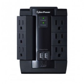 SUPRESOR DE PICOS CYBERPOWER P600WSURC1 6 CONTACTOS/1200J