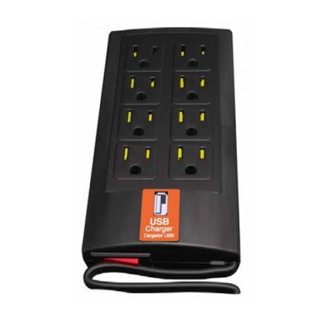SUPRESOR DE PICOS COMPLET BRC-1-005 CARGADOR USB 8 CONTACTOS 84 JOULES