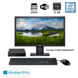 MINI PC ASUS PB60-B3094ZD CI3 12GB 500GB HDMI W10P + MONITOR 19" DELL