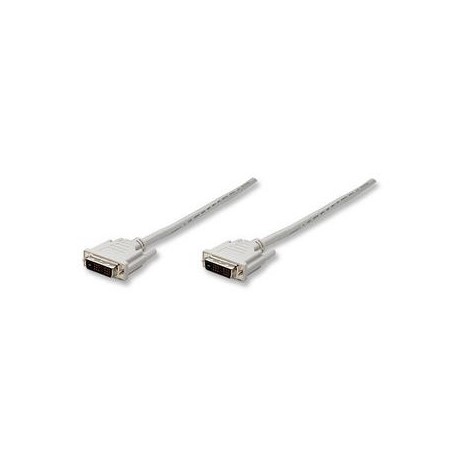CABLE VIDEO DVI-D a DVI-D MANHATTAN 1.8m GRIS 328821