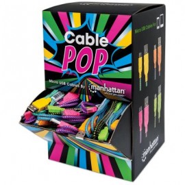 DISPLAY MANHATTAN 60 CABLES MICRO USB A MICRO B 0.5M COLORES 394178