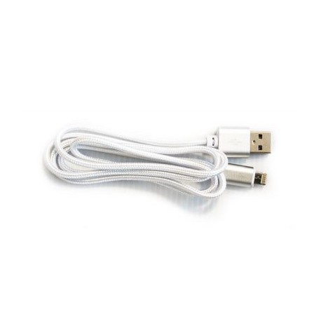 CABLE VORAGO CAB-209 DUAL MICRO USB/LIGHTNING BLANCO 1M BOLSA