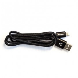 CABLE VORAGO CAB-209 DUAL MICRO USB/LIGHTNING NEGRO 1M BOLSA