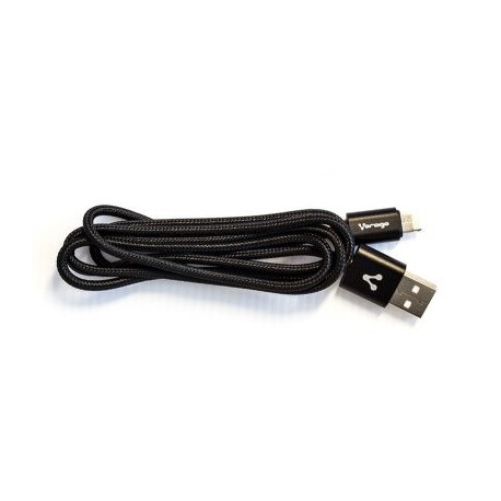CABLE VORAGO CAB-209 DUAL MICRO USB/LIGHTNING NEGRO 1M BOLSA