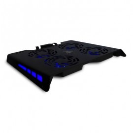 BASE ENFRIADORA LAPTOP GAME FACTOR CPG400 4 VENTILADORES RGB ALUMINIO