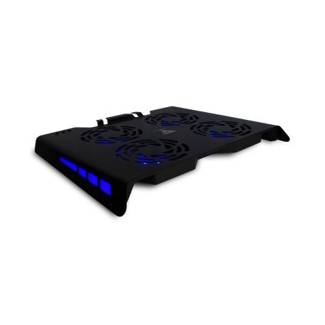BASE ENFRIADORA LAPTOP GAME FACTOR CPG400 4 VENTILADORES RGB ALUMINIO