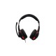 DIADEMA GAMER NACEB ALÁMBRICO, 3.5MM, NEGRO/ROJO NA-0304R