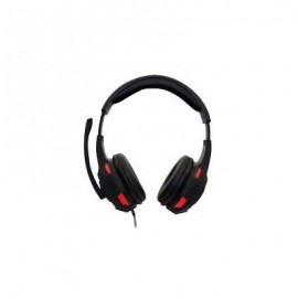 DIADEMA GAMER NACEB ALÁMBRICO, 3.5MM, NEGRO/ROJO NA-0304R