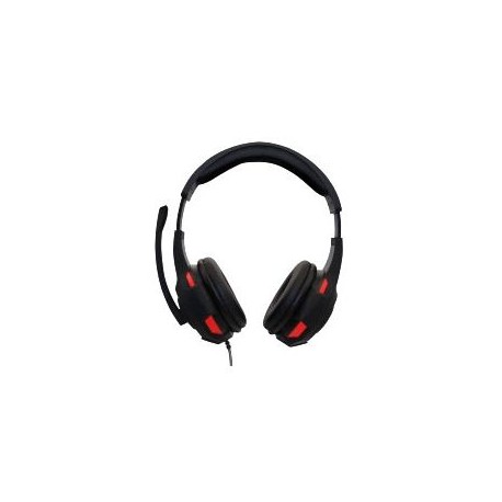 DIADEMA GAMER NACEB ALÁMBRICO, 3.5MM, NEGRO/ROJO NA-0304R