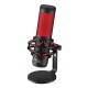 MICROFONO GAMER HYPERX QUADCAST OMNIDIRECCIONAL LED ROJO HX-MICQC-BK