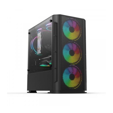 GABINETE GAMER YEYIAN HAIZEN 2500 NEGRO MATX 3 VENTILADORES ARGB