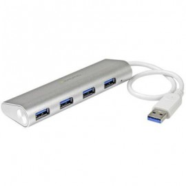 STARTECH HUB PORTATIL USB 3.0 4 PTOS C. CABLE MAC LINUX PC ST43004UA