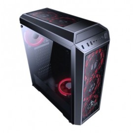 GABINETE GAMER YEYIAN BLADE 2101 ATX SIN FUENTE NEGRO 1VENT LED ROJO