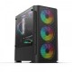 GABINETE GAMER YEYIAN HAIZEN 2500 NEGRO MATX 3 VENTILADORES ARGB