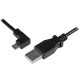 STARTECH CABLE MICRO USB 2m ACODADO IZQ. MACHO-MACHO USBAUB2MLA