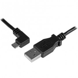 STARTECH CABLE MICRO USB 2m ACODADO IZQ. MACHO-MACHO USBAUB2MLA