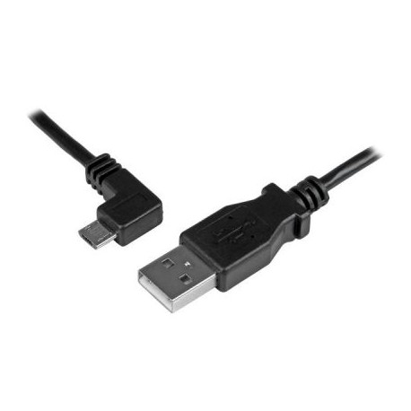 STARTECH CABLE MICRO USB 2m ACODADO IZQ. MACHO-MACHO USBAUB2MLA