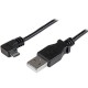 STARTECH CABLE MICRO USB 2m ACODADO DERECHA MACHO-MACHO USBAUB2MRA