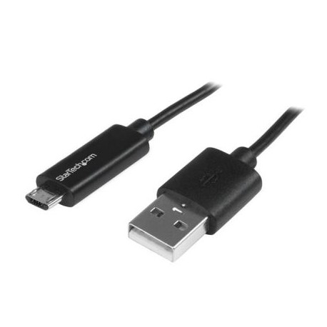 STARTECH CABLE MICRO USB 1m CON LED INDICADOR USB A - USB C USBAUBL1M