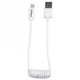 STARTECH CABLE 30cm USB-LIGHTNING ESPIRAL iPHONE iPOD iPAD USBCLT30CMW