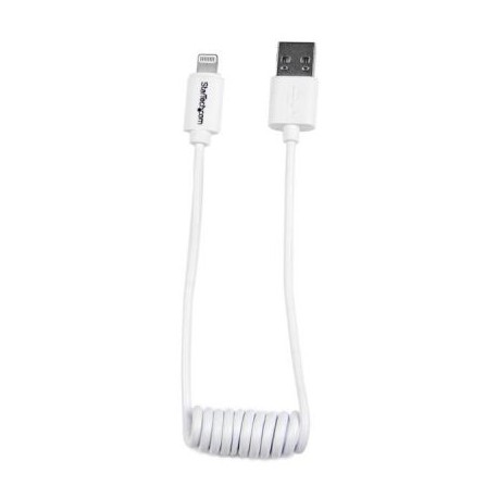 STARTECH CABLE 30cm USB-LIGHTNING ESPIRAL iPHONE iPOD iPAD USBCLT30CMW