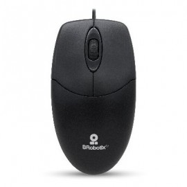 MOUSE USB BROBOTIX 497202 NEGRO 3 BOTONES OPTICO