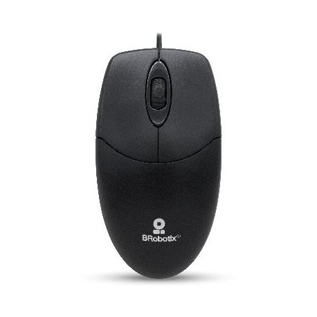 MOUSE USB BROBOTIX 497202 NEGRO 3 BOTONES OPTICO