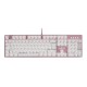 TECLADO GAMER GAME FACTOR KBG400 MECANICO SWITCH BLUE ROSA