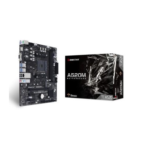 TARJETA MADRE BIOSTAR A520MH DDR4 HDMI M.2 PCIE SOC AM4 3RD AMD RYZEN