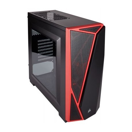 GABINETE GAMER CORSAIR SPEC-04 NEGRO/ROJO SIN FUENTE CC-9011107-WW ATX