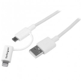 STARTECH CABLE MICRO USB LIGHTNING APPLE 1M USB B- MICROUSB LTUB1MWH