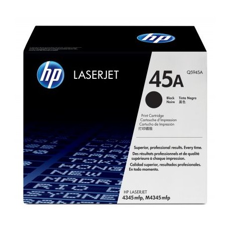 TONER HP 45A NEGRO PARA LASERJET 4345 (Q5945A) 18000 PÁGINAS