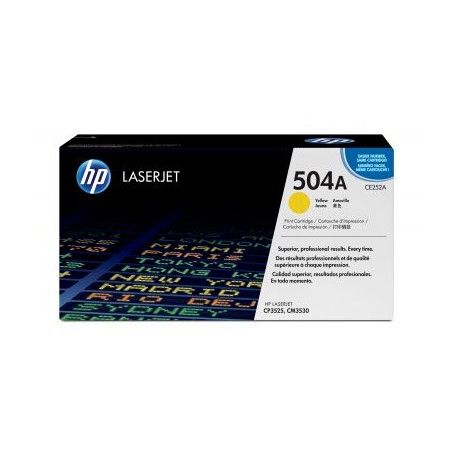 CARTUCHO HP 504A AMARIALLO LASERJET CP3525-CM3530 (CE252A)