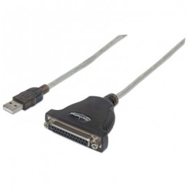 CONVERTIDOR MANHATTAN USB A PARALELO DB25 336581