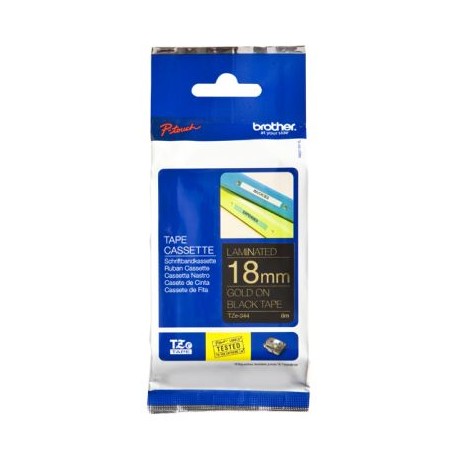 CINTA LAMINADA BROTHER TZE344 ORO/NEGRO