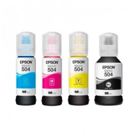 KIT BOTELLAS DE TINTA EPSON T504 4 COLORES KCMY