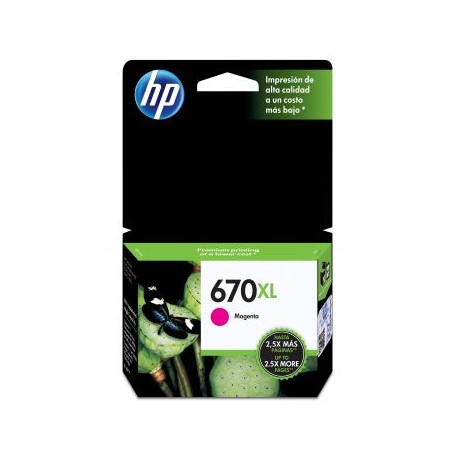 CARTUCHO HP 670XL MAGENTA PARA 4615/3525/4625/5525 (CZ119AL)