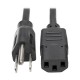 CABLE DE ALIMENTACION PARA PC 18AWG 5-15P A C13 0.9M P006-003