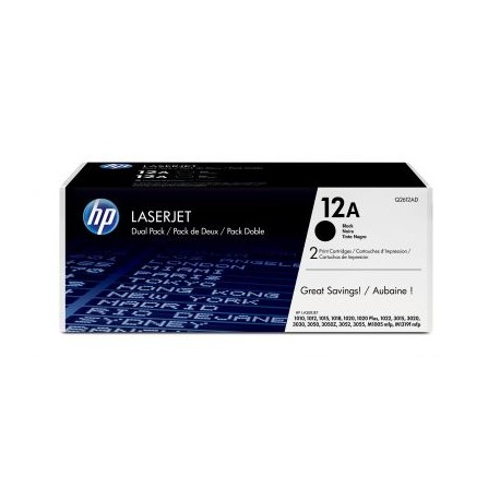 TONER HP 12 A DUALPACK PARA 1020/1022/1022N/1022NW (Q2612AD)