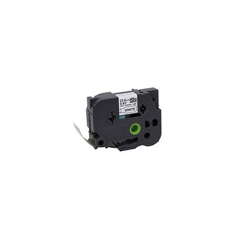 CINTA TUBO TERMO RETRACTIL BROTHER HSE-251 NEGRO SOBRE BLANCO