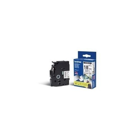 CINTA LAMINADA BROTHER TZEFX241 BLANCO/NEGRO